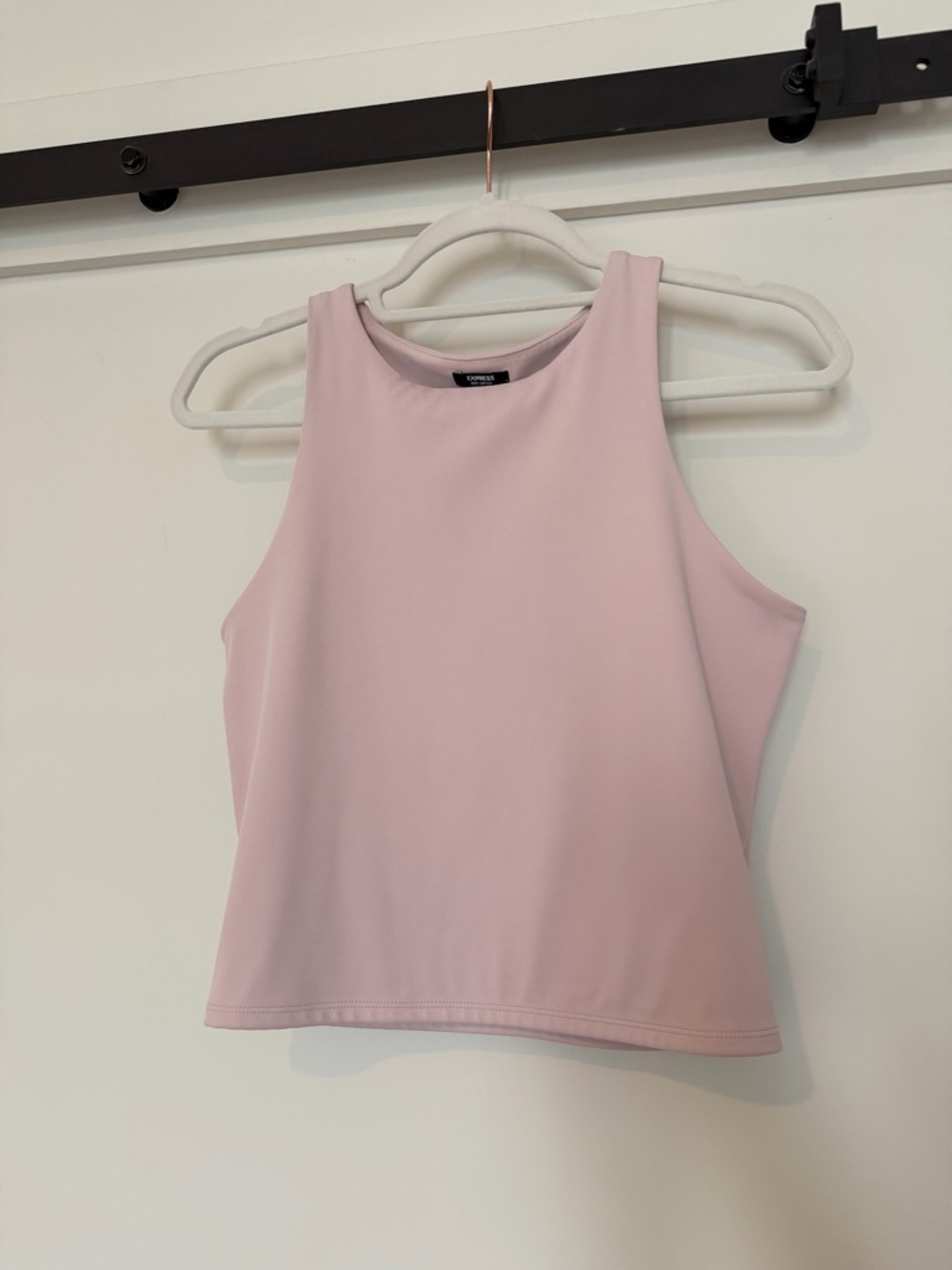Express Light Pink High Neck Tank Top